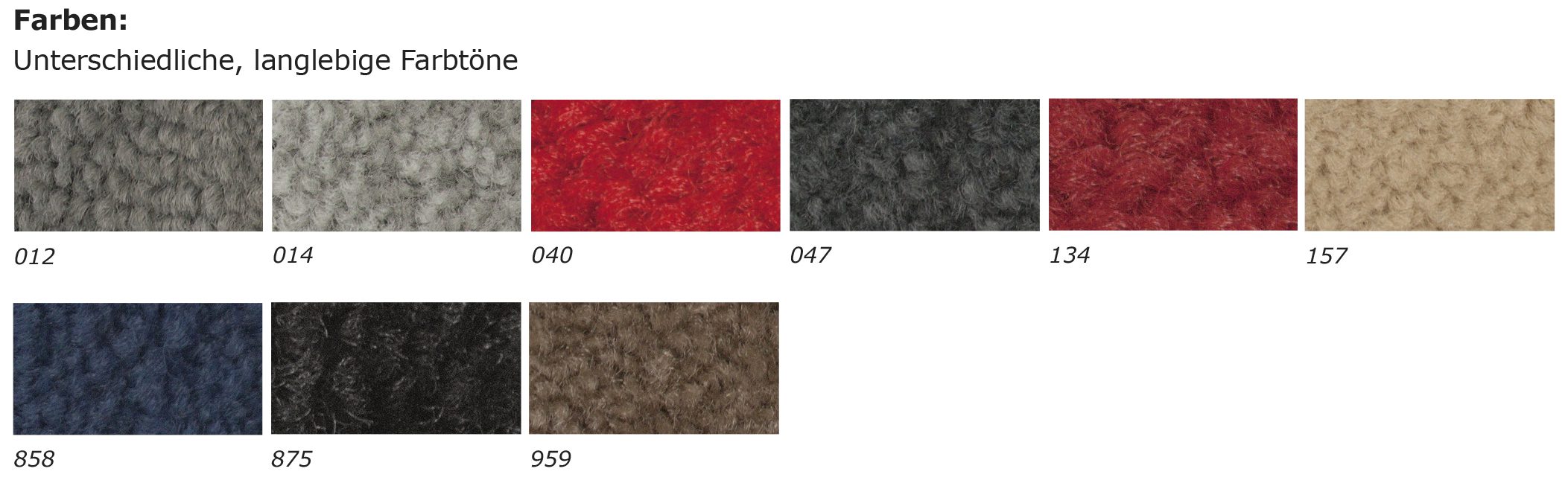 Farben Teppichmatten Color